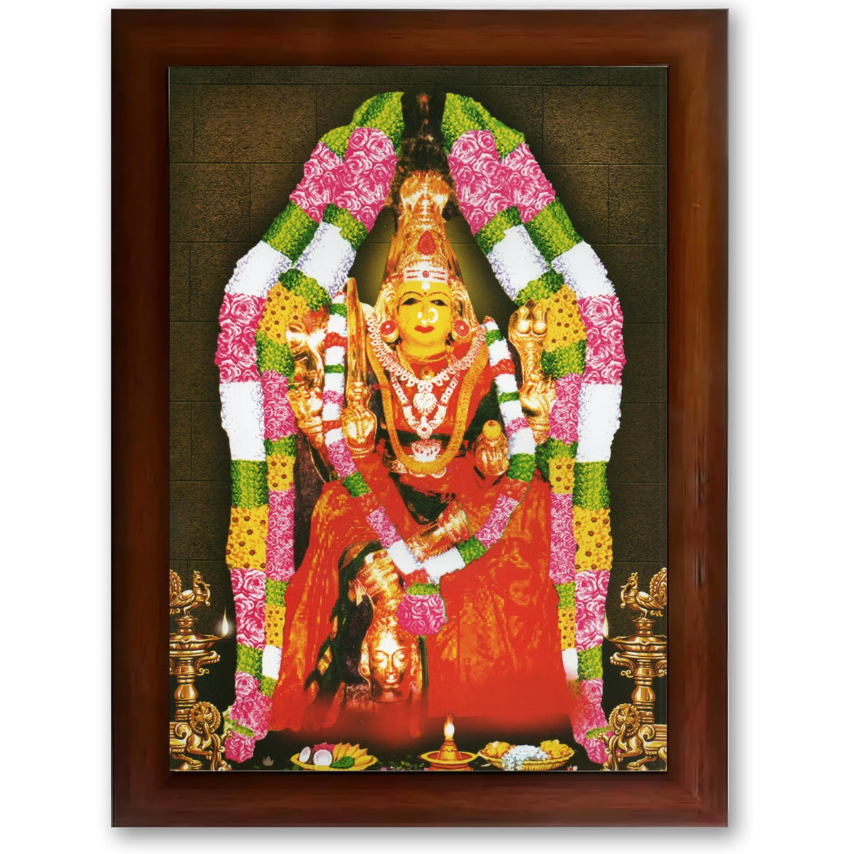 CRAFT QUEST Angala Parameswari Amman Angalamman Photo Frame For Walls, Room, Pooja,Home,Temple Décor Framed