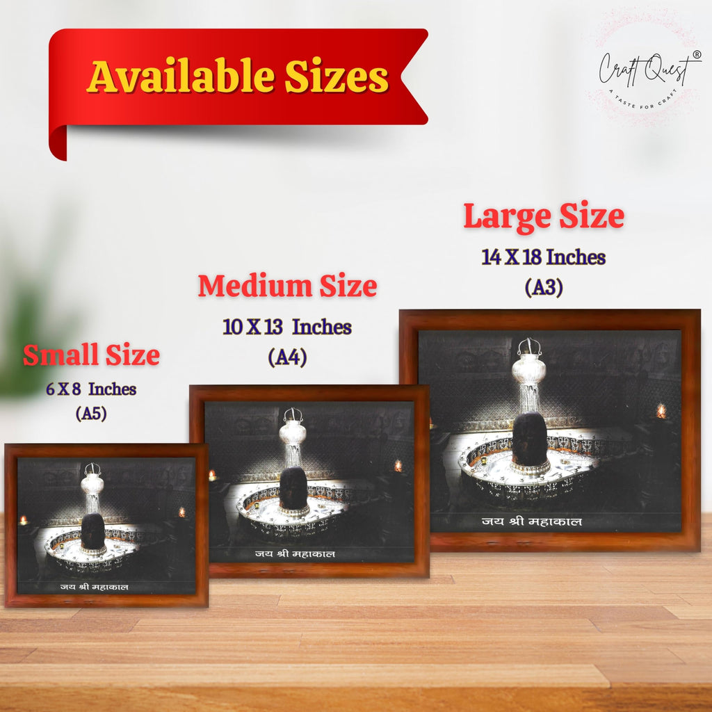 CRAFT QUEST Mahakaleshwar Photo Frame Mahadev Shiva Bholenath Mahakal Photo Frame, Religious Photo Frame