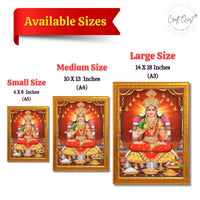 CRAFT QUEST Mata Annapurna Devi Photo for Kitchen Maa Wall Painting Framed Home Décor
