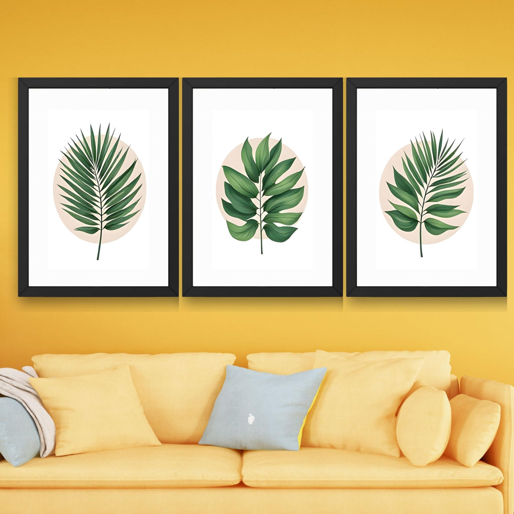 CRAFT QUEST Wall Art Decor Paintings | Set of 3 FLORAL Wall Art Frames for Home Decoration | Ideal for Living Room, Bedroom & Offices