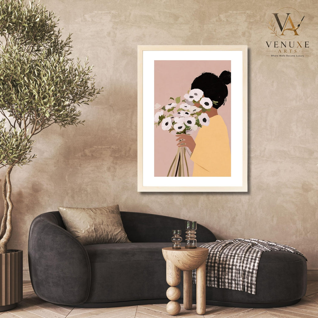 VENUXE ARTS Womens Contemporary Wall Art Posters for Home, Office, Study & Bedroom | Ready to Hang Framed Wall Decor | Positive Quote Prints | Gift for Friends & Family