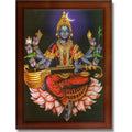 CRAFT QUEST Raja Syamala Devi Shyamala Matangi Wall Painting Framed | South God Picture Frame for Home, Office, Temple & Gifting, Decor
