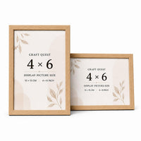 CRAFT QUEST 4X6 Inch Size synthetic Wall Mount Photo frames Single For Home Decoration, Living Room, Office Decoration (Natural, Set of 1)