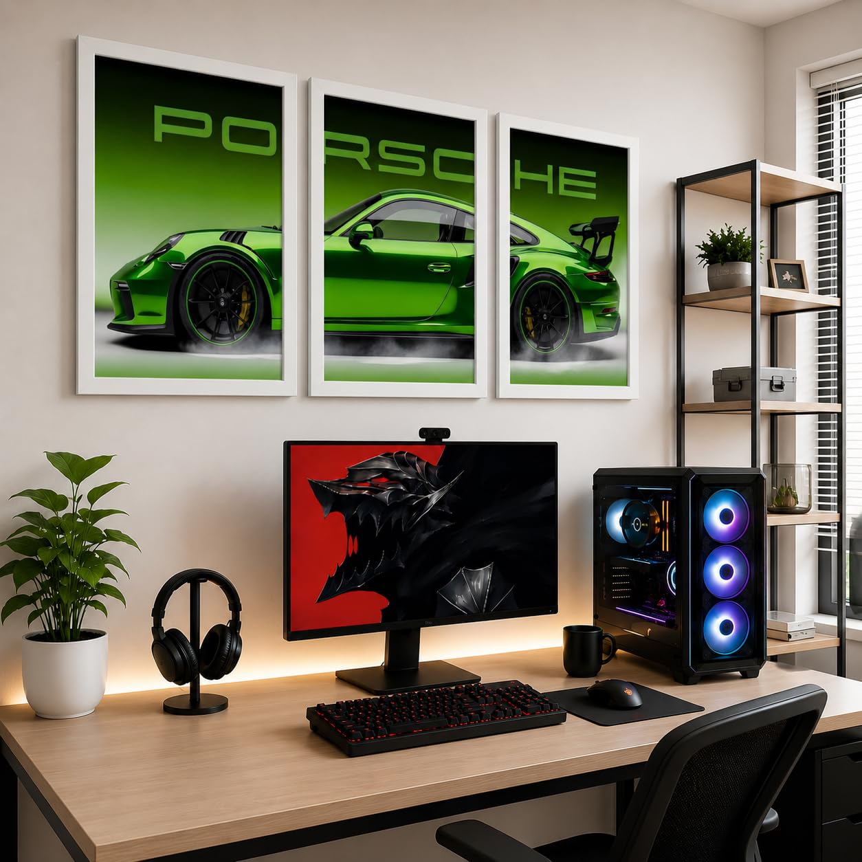 VENUXE ARTS Set Of 3 Big Sports Cars Framed Posters Gift Items for Boys Room Wall Decoration Bedroom, Living Room, Office, Studio Décor | Car Poster Frame for Wall Décor