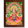 CRAFT QUEST Goddess Lakshmi Devi Dhana Vaibhav Laxmi Maa Wall Painting Frame Home Decor