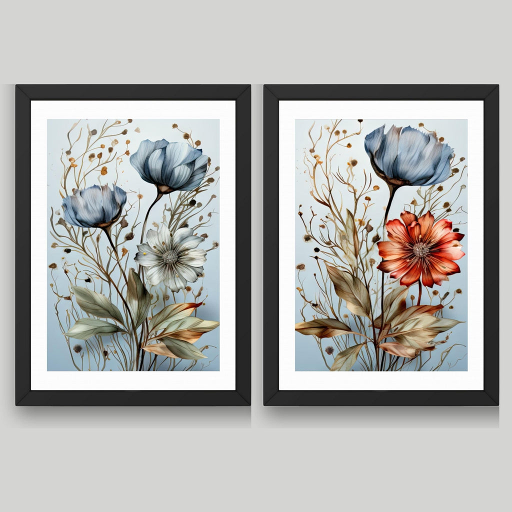 CRAFT QUEST 2 Piece Set of Wall Art poster Frame Painting for Wall Decoration With Acrylic Glass, for living room, Home, Restraunt, Office
