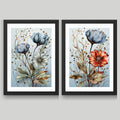 CRAFT QUEST 2 Piece Set of Wall Art poster Frame Painting for Wall Decoration With Acrylic Glass, for living room, Home, Restraunt, Office
