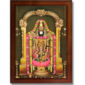 CRAFT QUEST Lord Tirupati Balaji Lakshmi Lord Venkateshwara Swamy Wall Painting Framed, Home, Temple, Pooja, Wall Décor Item