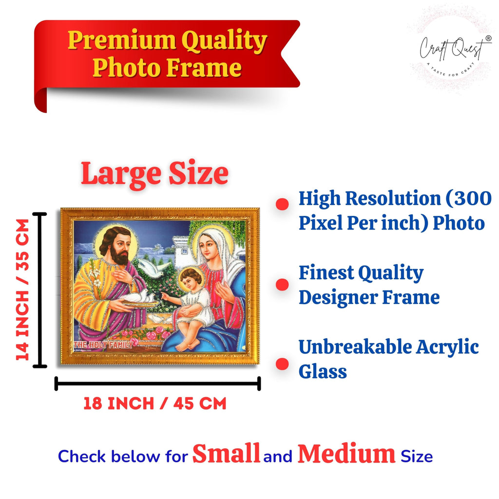 CRAFT QUEST Lord Jesus Christ Painting Aesthetic Hanging Photo Frame Decor for Living Room