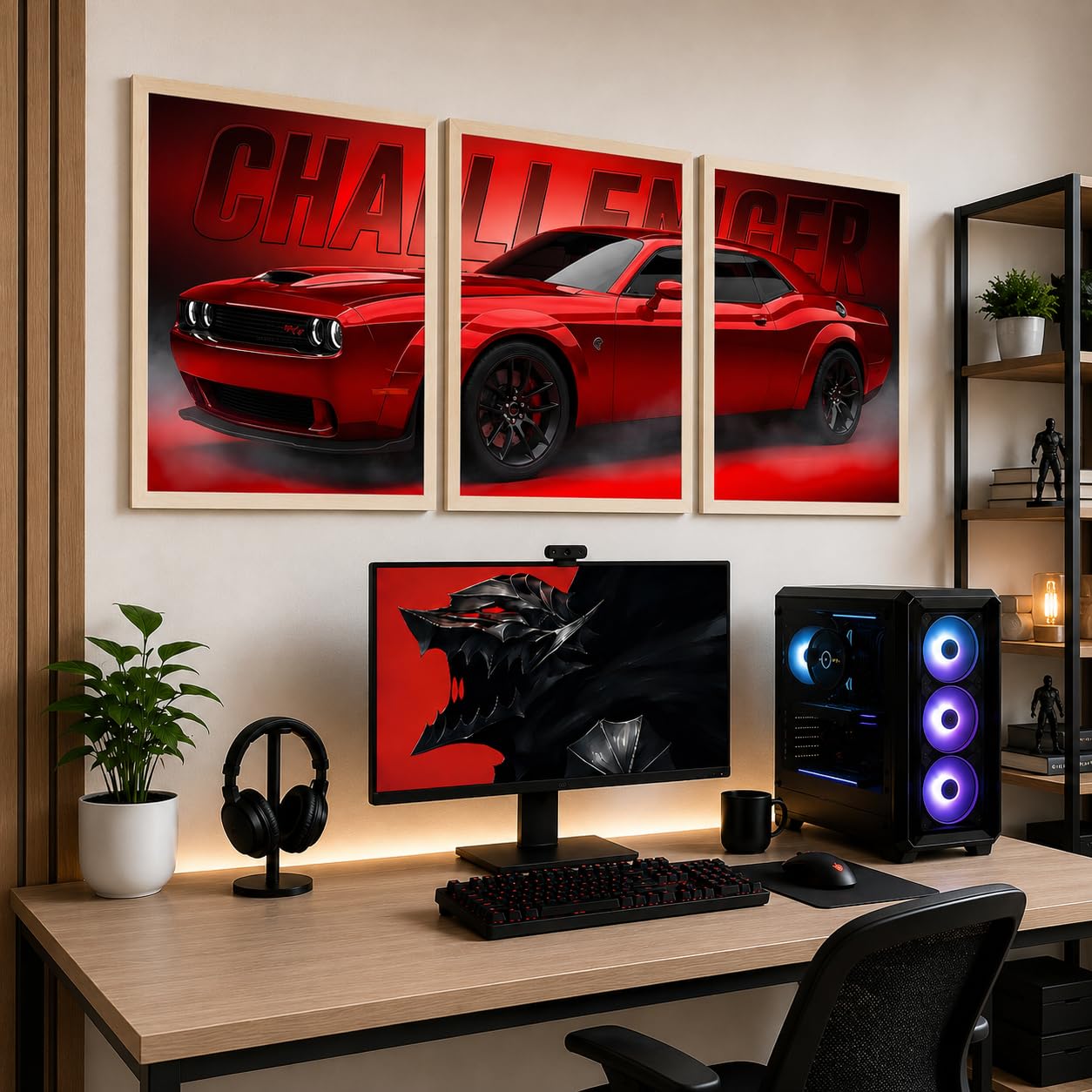 VENUXE ARTS Set Of 3 Big Sports Cars Framed Posters Gift Items for Boys Room Wall Decoration Bedroom, Living Room, Office, Studio Décor | Car Poster Frame for Wall Décor
