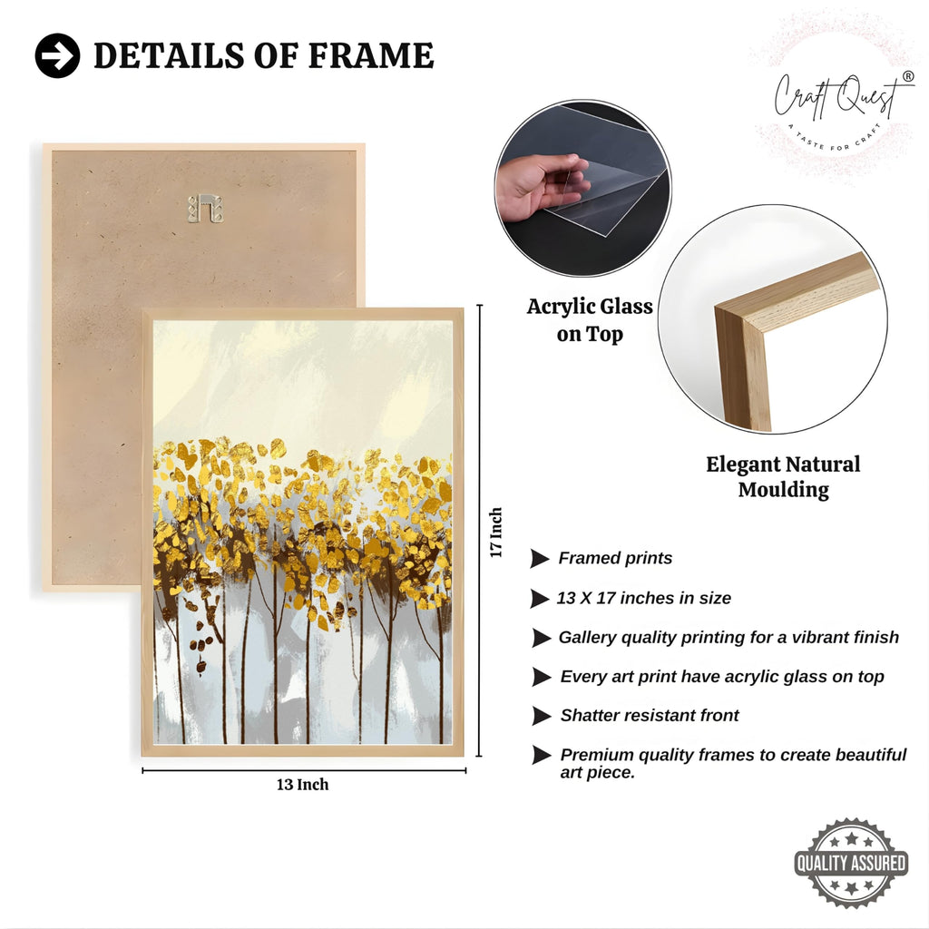 CRAFT QUEST Modern Art 3 SET Paintings Wall Art | Set of 3 Frames for Home Decoration | Ideal for Living Room, Bedroom & Offices