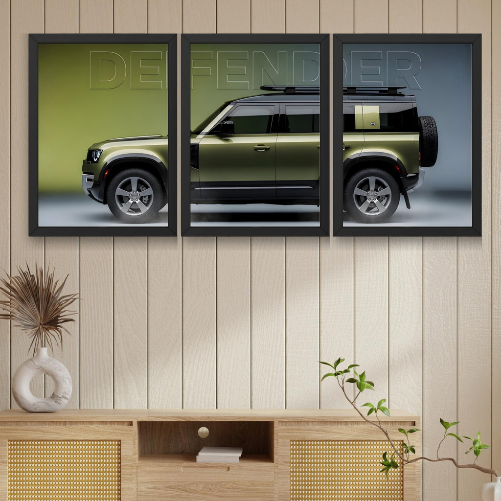 VENUXE ARTS Set Of 3 Big Sports Cars Framed Posters Gift Items for Boys Room Wall Decoration Bedroom, Living Room, Office, Studio Décor | Car Poster Frame for Wall Décor