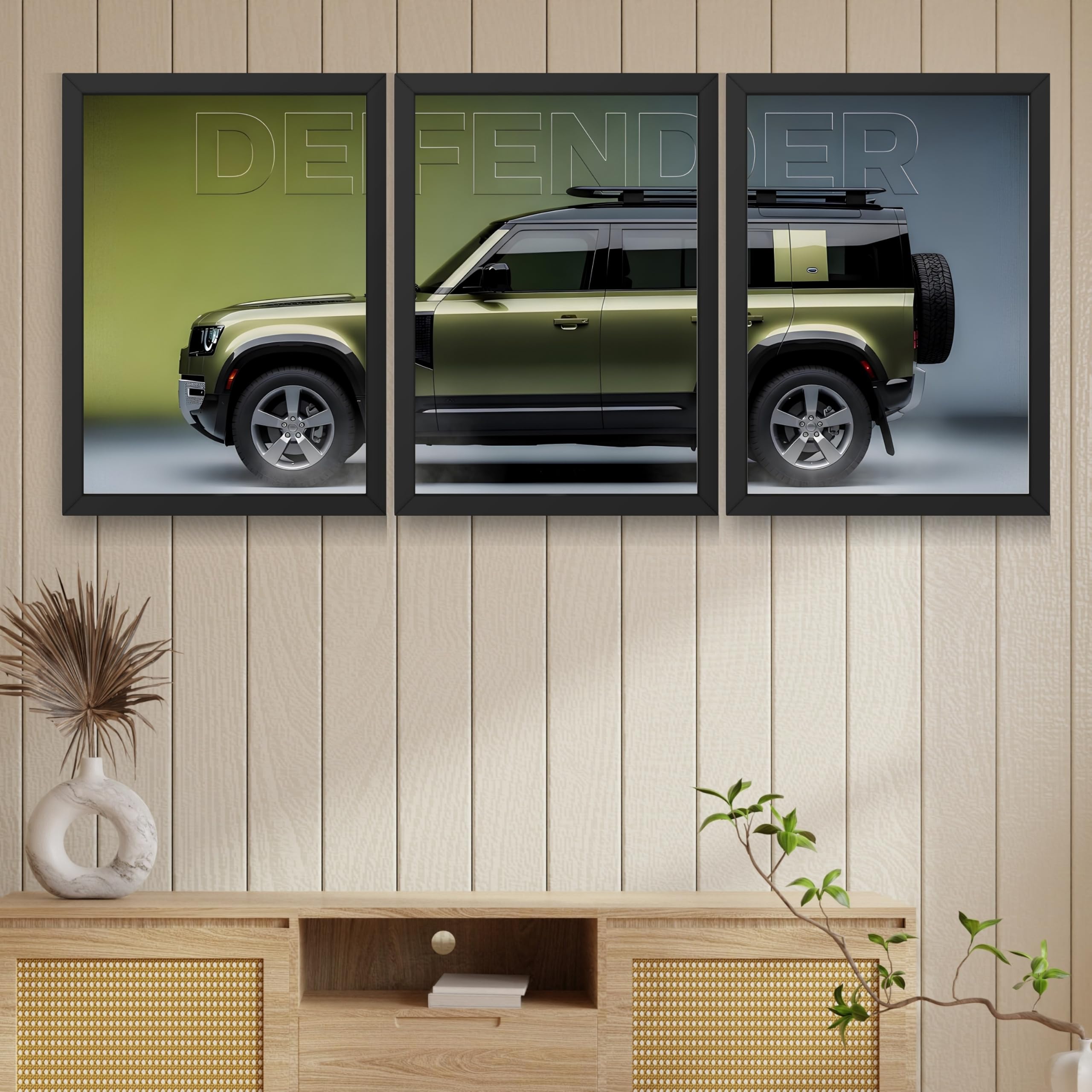 VENUXE ARTS Set Of 3 Big Sports Cars Framed Posters Gift Items for Boys Room Wall Decoration Bedroom, Living Room, Office, Studio Décor | Car Poster Frame for Wall Décor