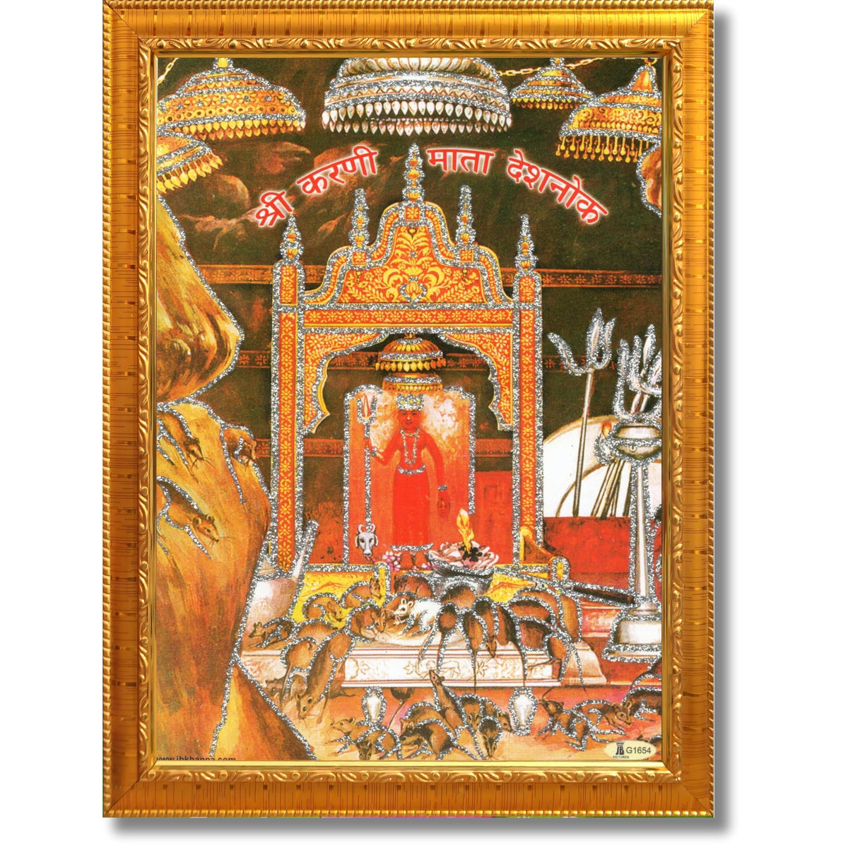 CRAFT QUEST Karni Mata Deshnok Photo Frame For Home, Office And Bedroom Wall Decoration
