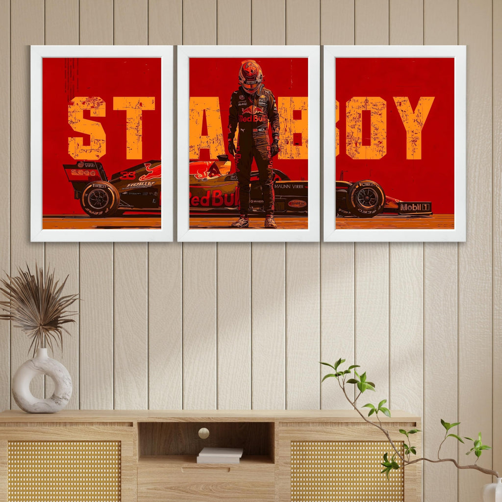VENUXE ARTS Set Of 3 Big Sports Cars Framed Posters Gift Items for Boys Room Wall Decoration Bedroom Living Room Office Studio Décor | Car Poster Frame for Wall Décor