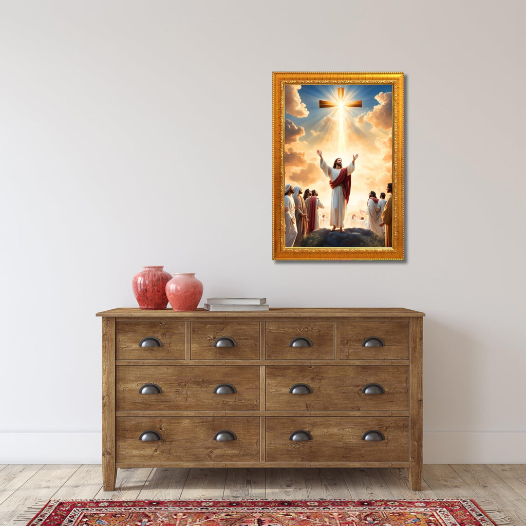 CRAFT QUEST Jesus Christ Photo Frame Spiritual Christian Wall Décor Item for Room and Prayer