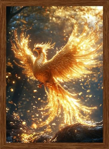 DIVARTH Phoenix Bird Vastu Painting – Wall Art for Living Room, Bedroom & Office