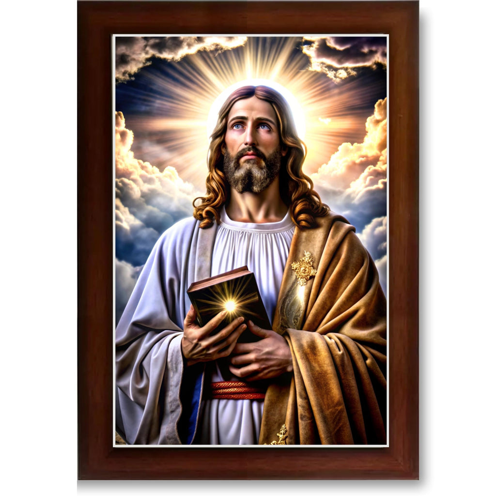 CRAFT QUEST Jesus Christ Christmas Wall Artwork Photo Frame Spiritual Christian Wall Décor for Prayer Room