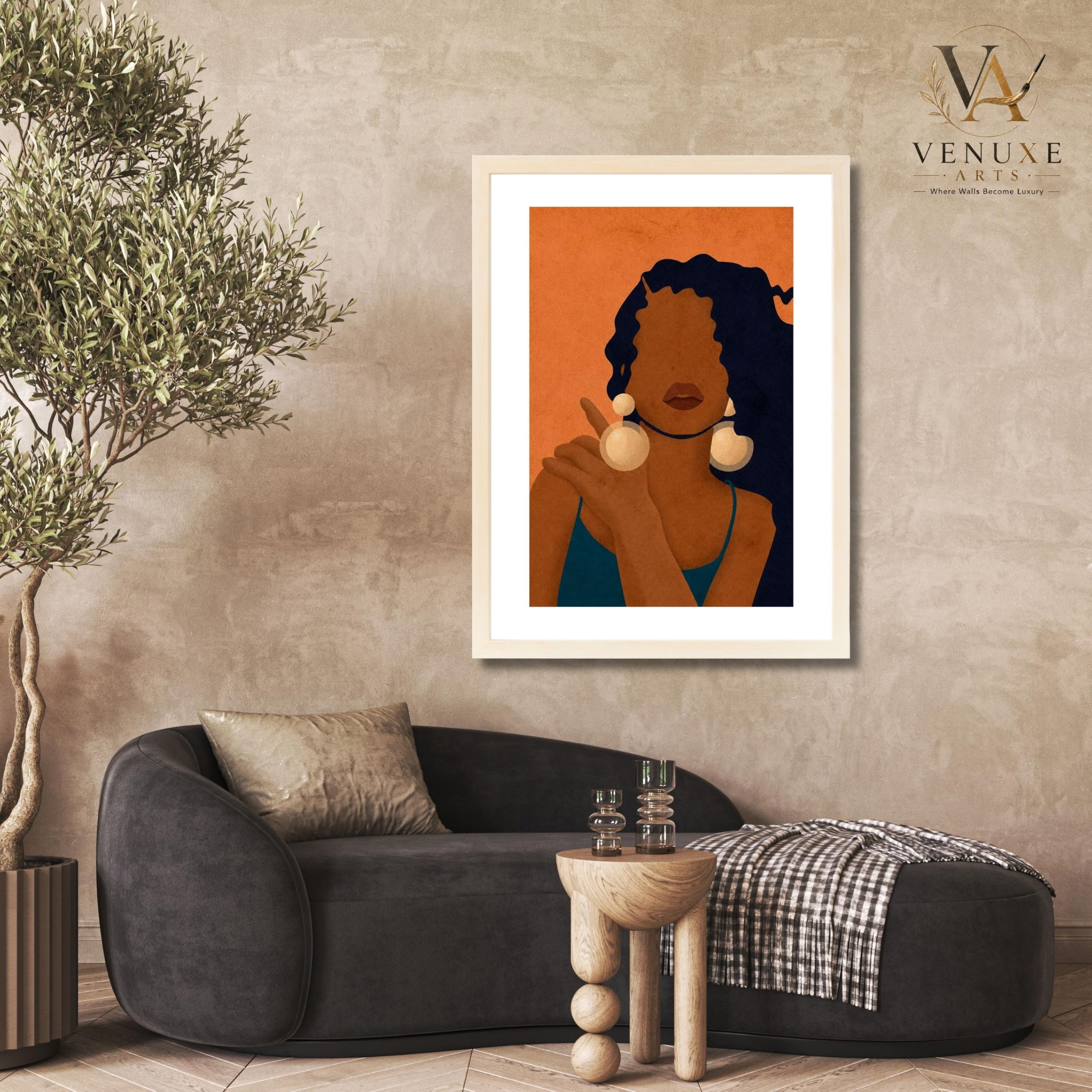 VENUXE ARTS Womens Contemporary Wall Art Posters for Home, Office, Study & Bedroom | Ready to Hang Framed Wall Decor | Positive Quote Prints | Gift for Friends & Family