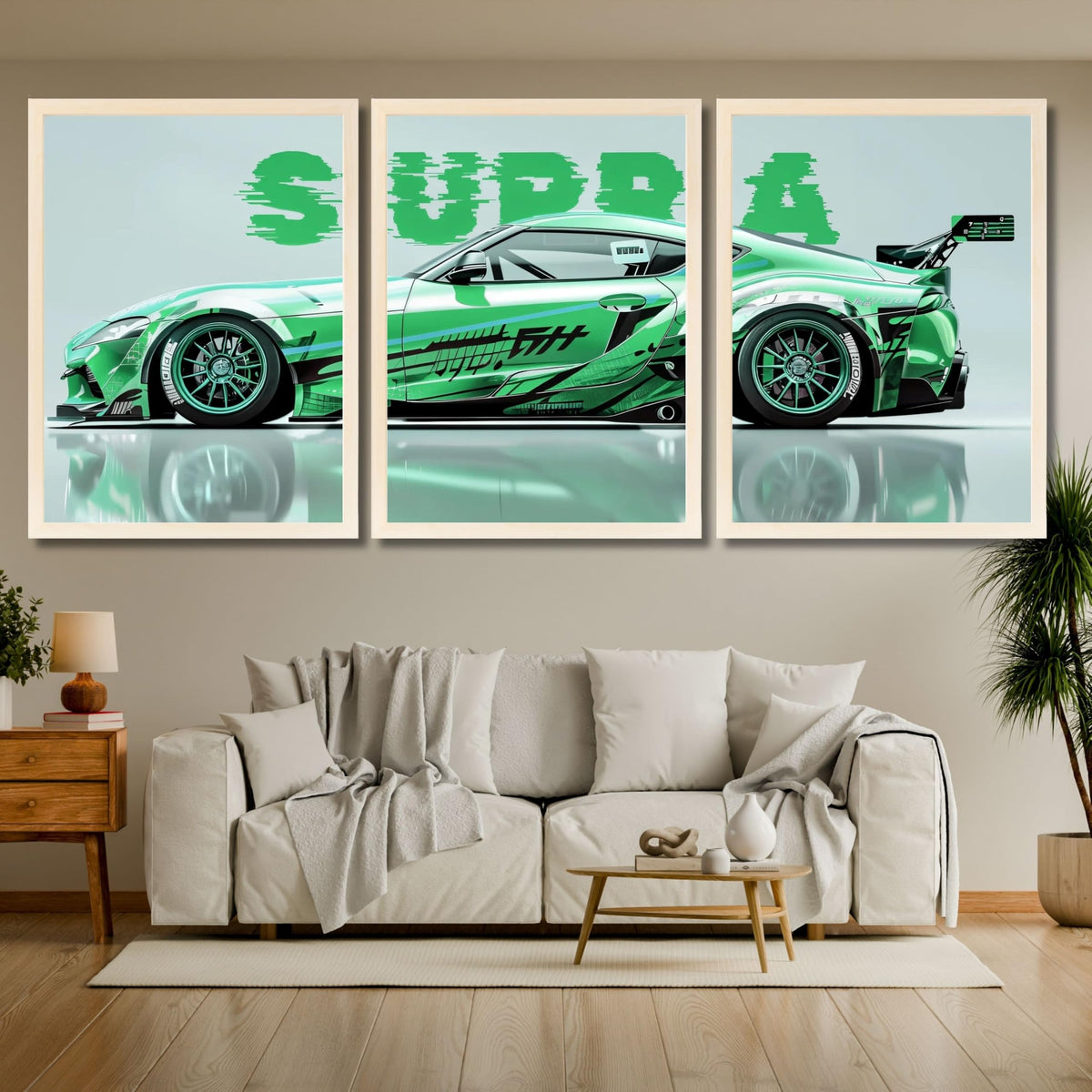 VENUXE ARTS Set Of 3 Big Sports Cars Framed Posters Gift Items for Boys Room Wall Decoration Bedroom Living Room Office Studio Décor | Car Poster Frame for Wall Décor