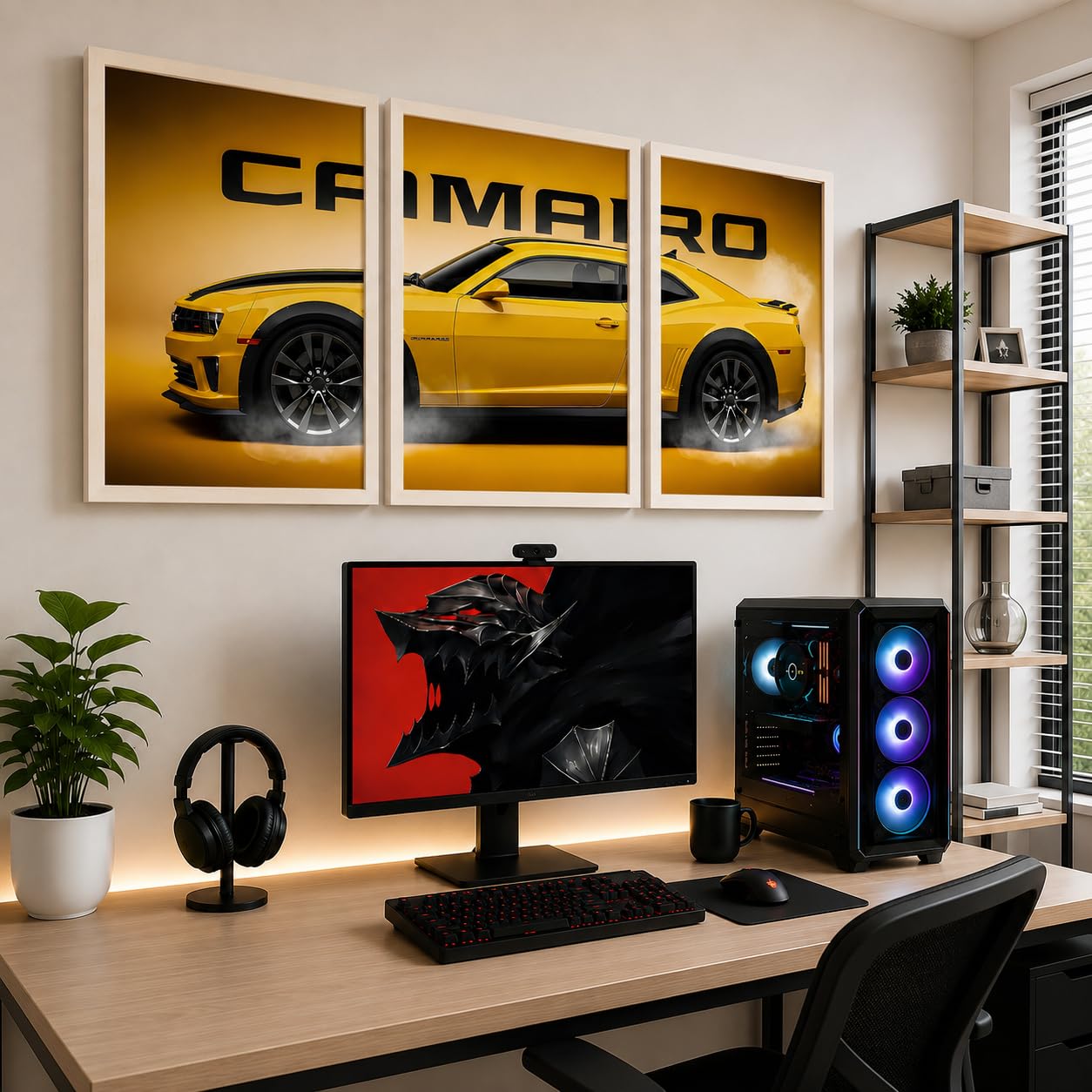 VENUXE ARTS Set Of 3 Big Sports Cars Framed Posters Gift Items for Boys Room Wall Decoration Bedroom, Living Room, Office, Studio Décor | Car Poster Frame for Wall Décor