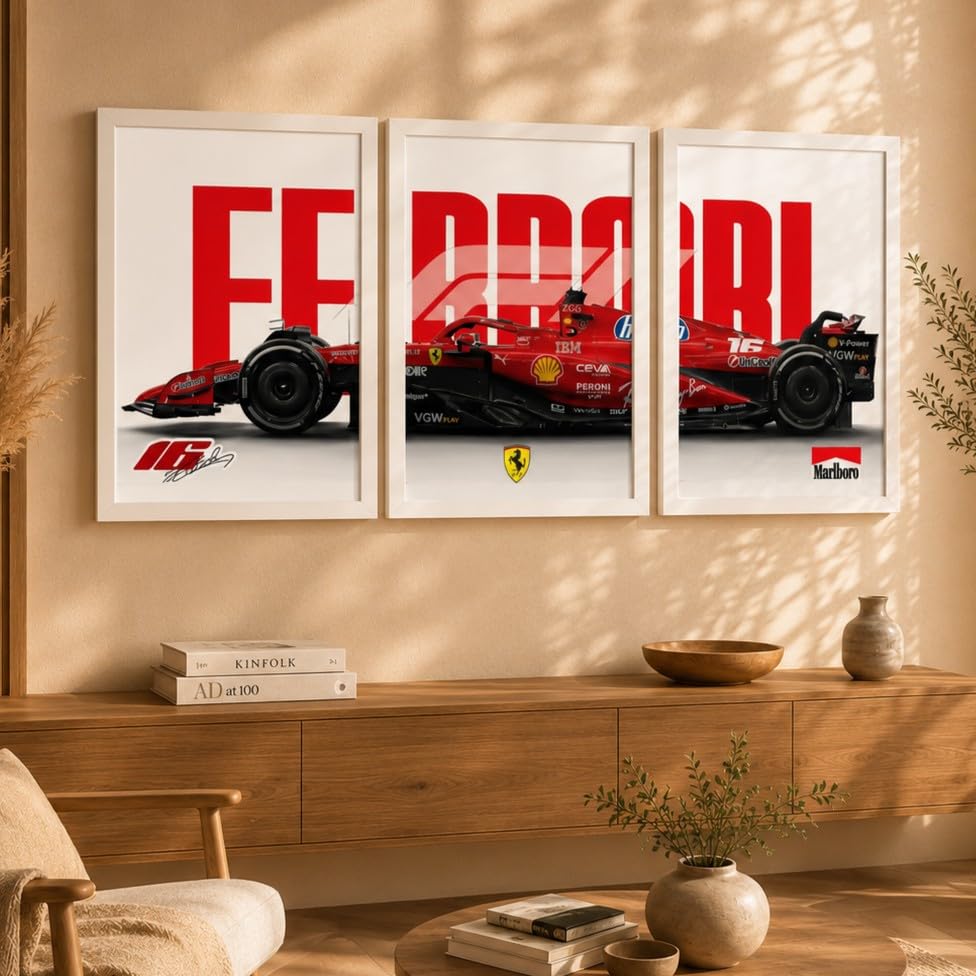 VENUXE ARTS Set Of 3 Big Sports Cars Framed Posters Gift Items for Boys Room Wall Decoration Bedroom Living Room Office Studio Décor | Car Poster Frame for Wall Décor
