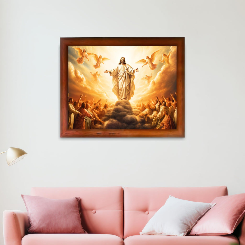 CRAFT QUEST Lord Jesus Christ Photo Frame | Decorative Picture for Gifts, Home Decor | Jesus Painting, Religious Photo Frame