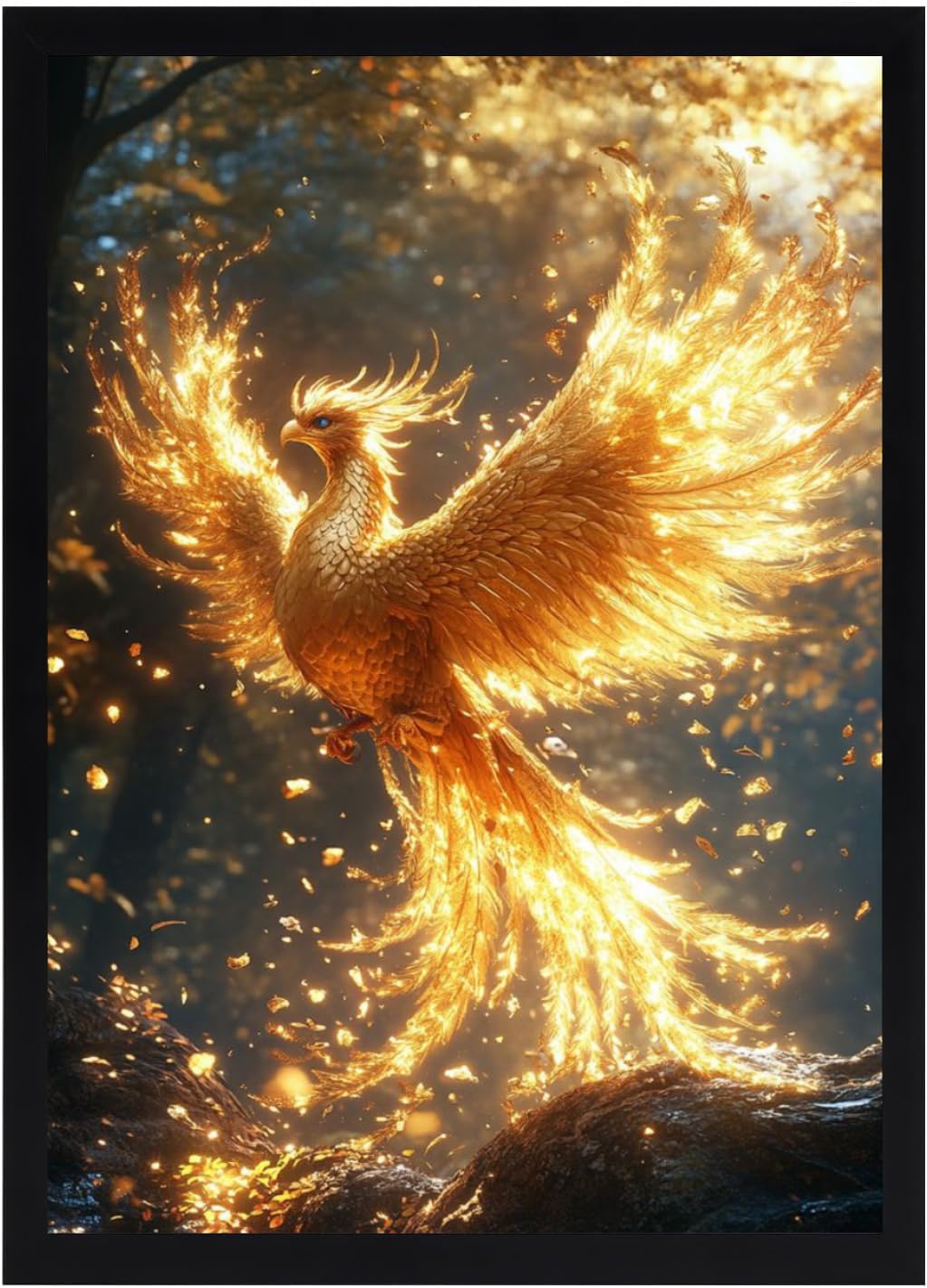 DIVARTH Phoenix Bird Vastu Painting – Wall Art for Living Room, Bedroom & Office