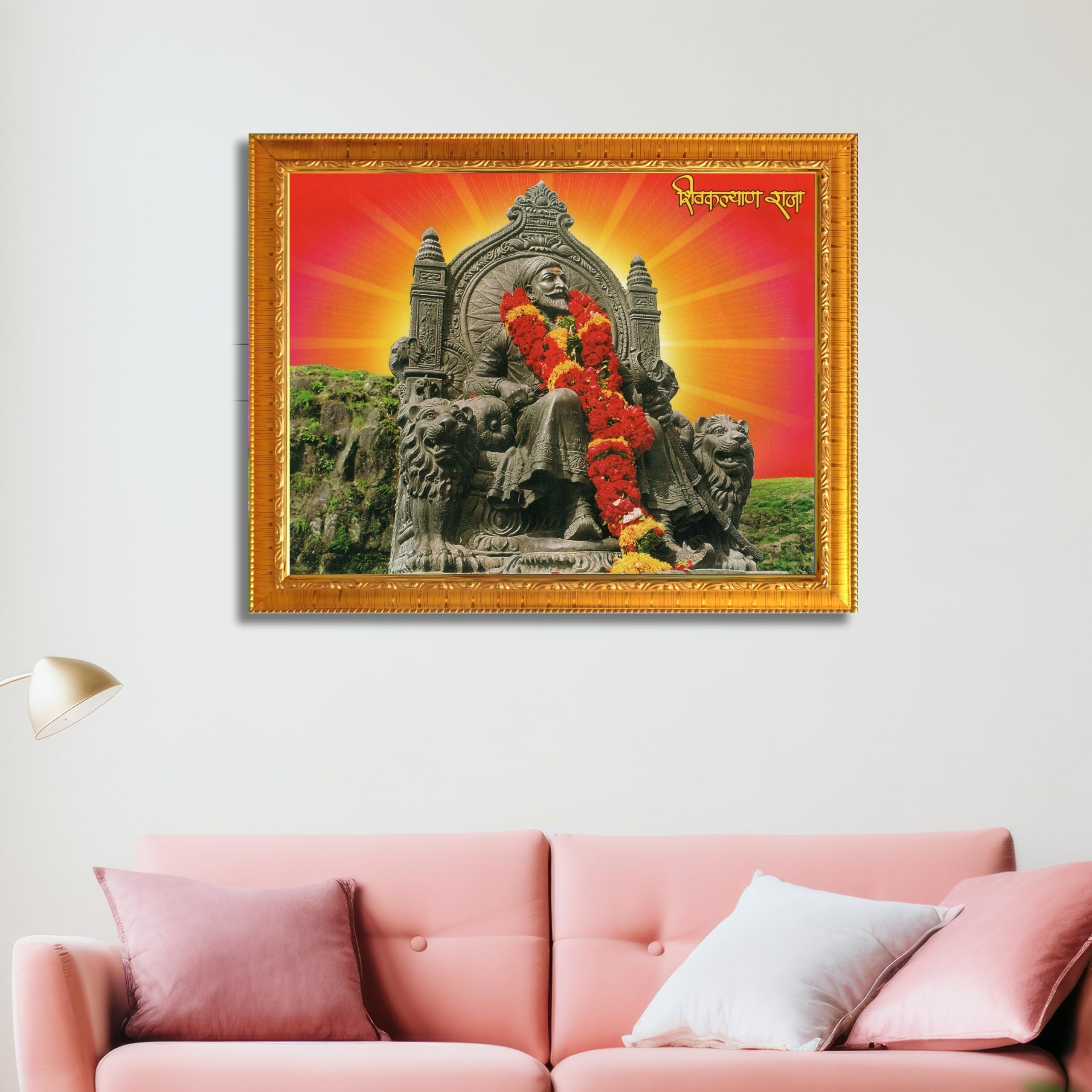 CRAFT QUEST Chhatrapati Shivaji Maharaj Wall Photo Frame | Home Decoration Item | Indian Historic Classic Painting Wall Art Best Gifting Option