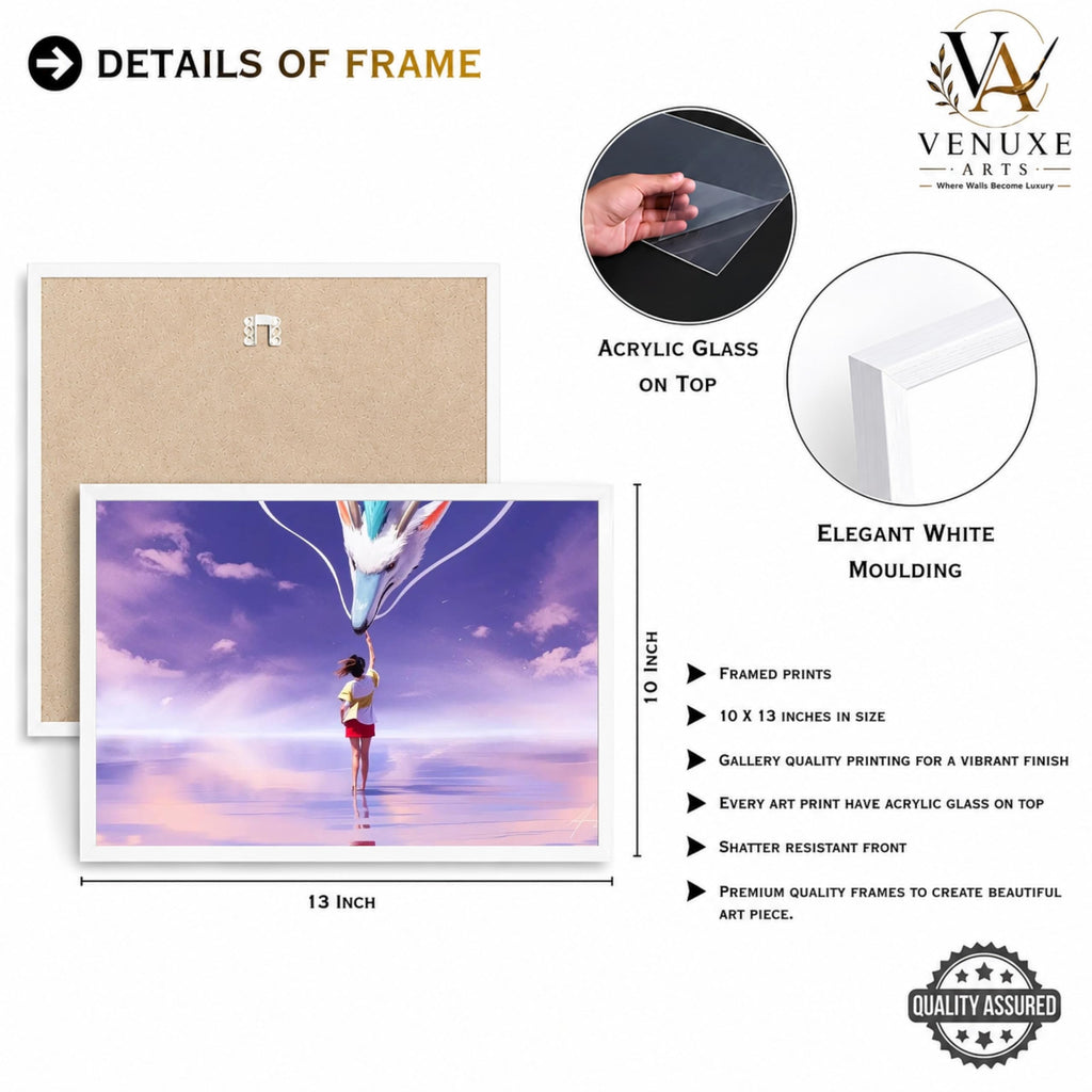 VENUXE ARTS Set Of 3 Anime Characters Wall Framed |Anime Characters Framed Poster for Living Room Bedroom Gaming Room Studio Wall Decor
