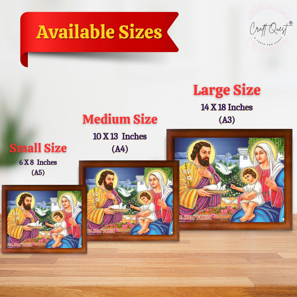 CRAFT QUEST Lord Jesus Christ Painting Aesthetic Hanging Photo Frame Decor for Living Room