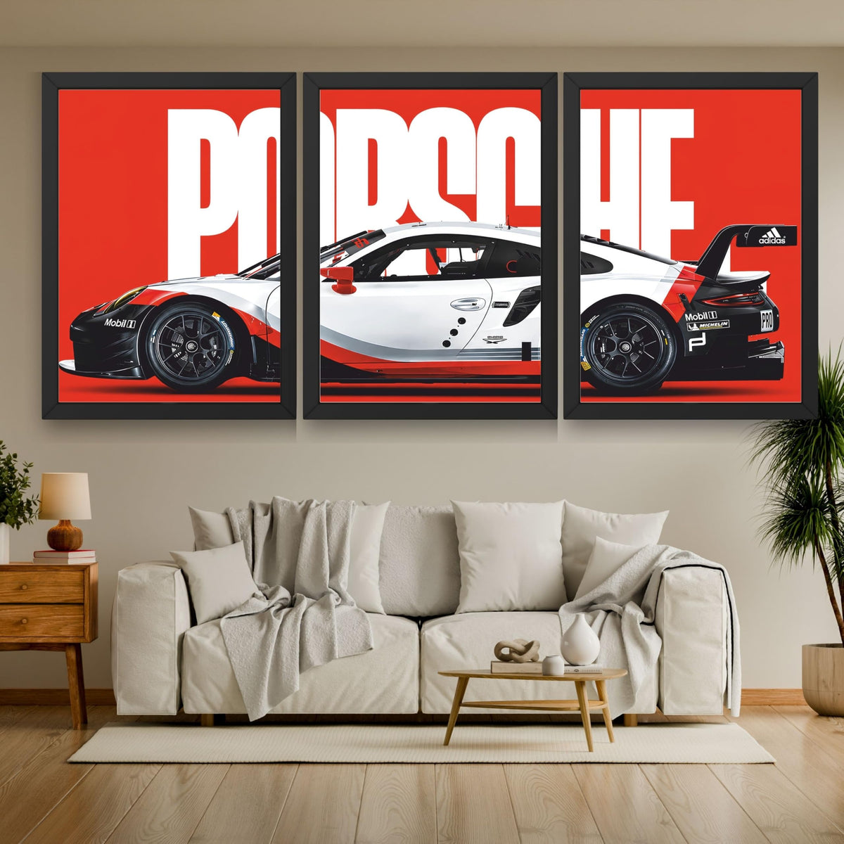 VENUXE ARTS Set Of 3 Big Sports Cars Framed Posters Gift Items for Boys Room Wall Decoration Bedroom Living Room Office Studio Décor | Car Poster Frame for Wall Décor