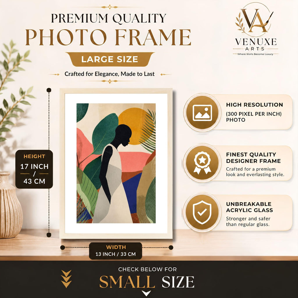 VENUXE ARTS Womens Contemporary Wall Art Posters for Home, Office, Study & Bedroom | Ready to Hang Framed Wall Decor | Positive Quote Prints | Gift for Friends & Family