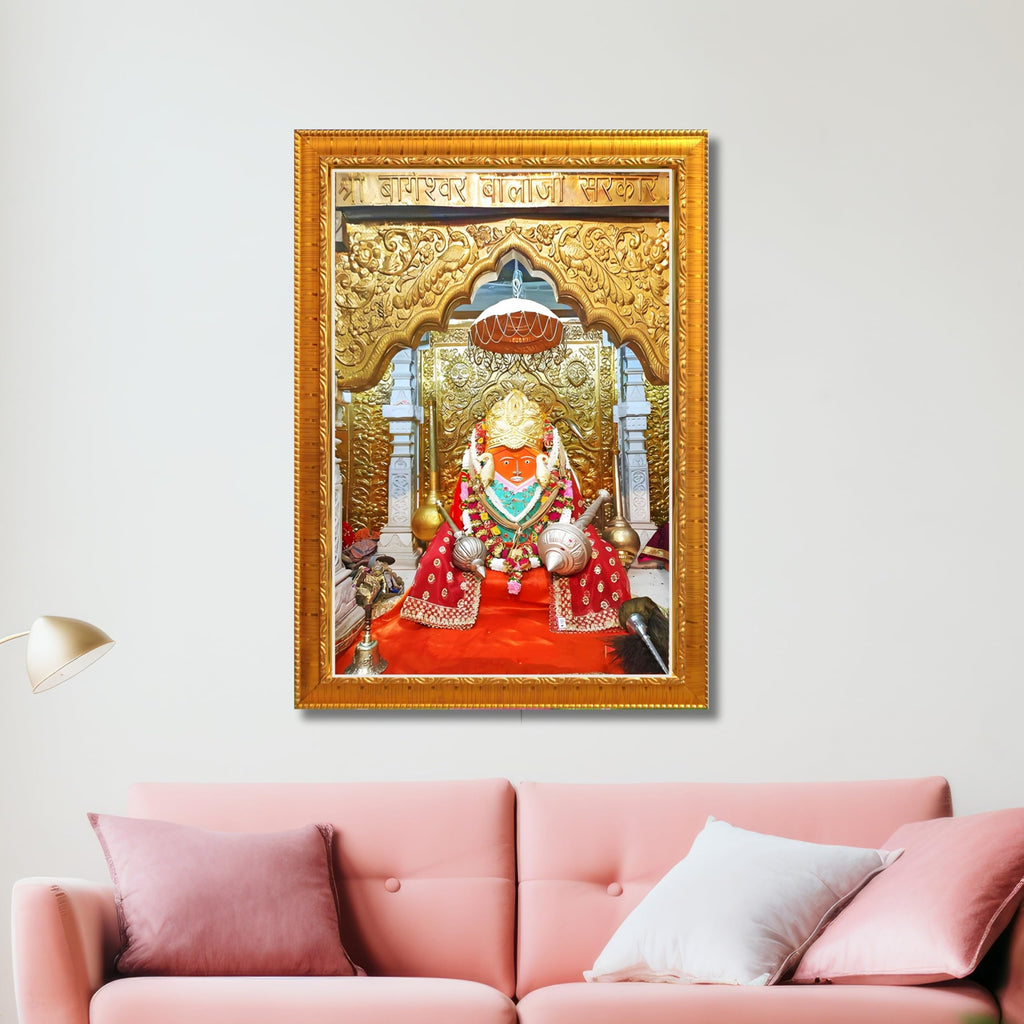 CRAFT QUEST Bageshwar Dham Balaji Photo Frame (10X13 inch, Big Size photo Religious Frame with Acrylic glass)