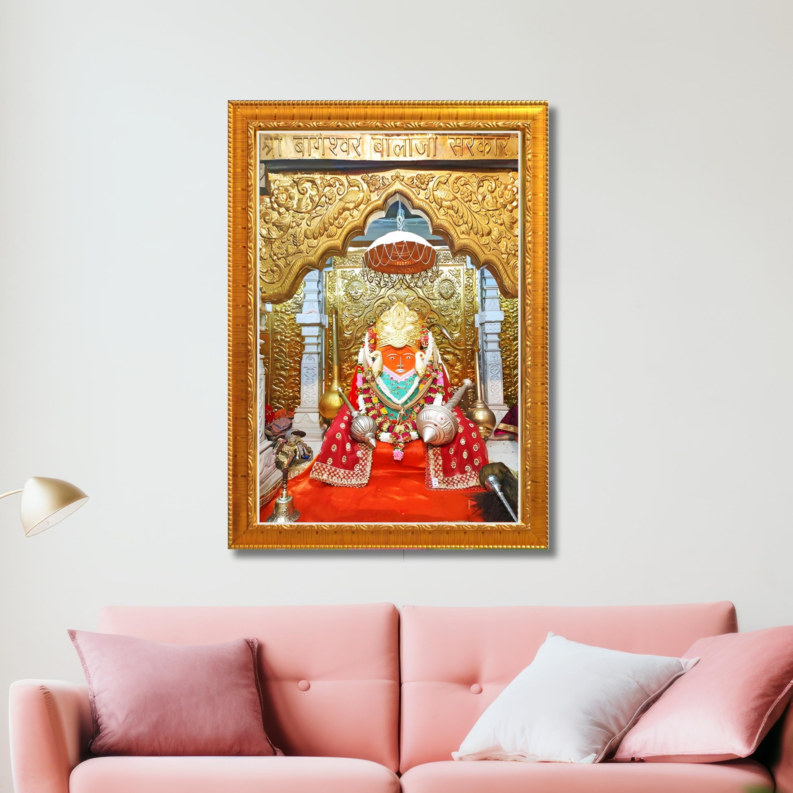 CRAFT QUEST Bageshwar Dham Balaji Photo Frame (10X13 inch, Big Size photo Religious Frame with Acrylic glass)
