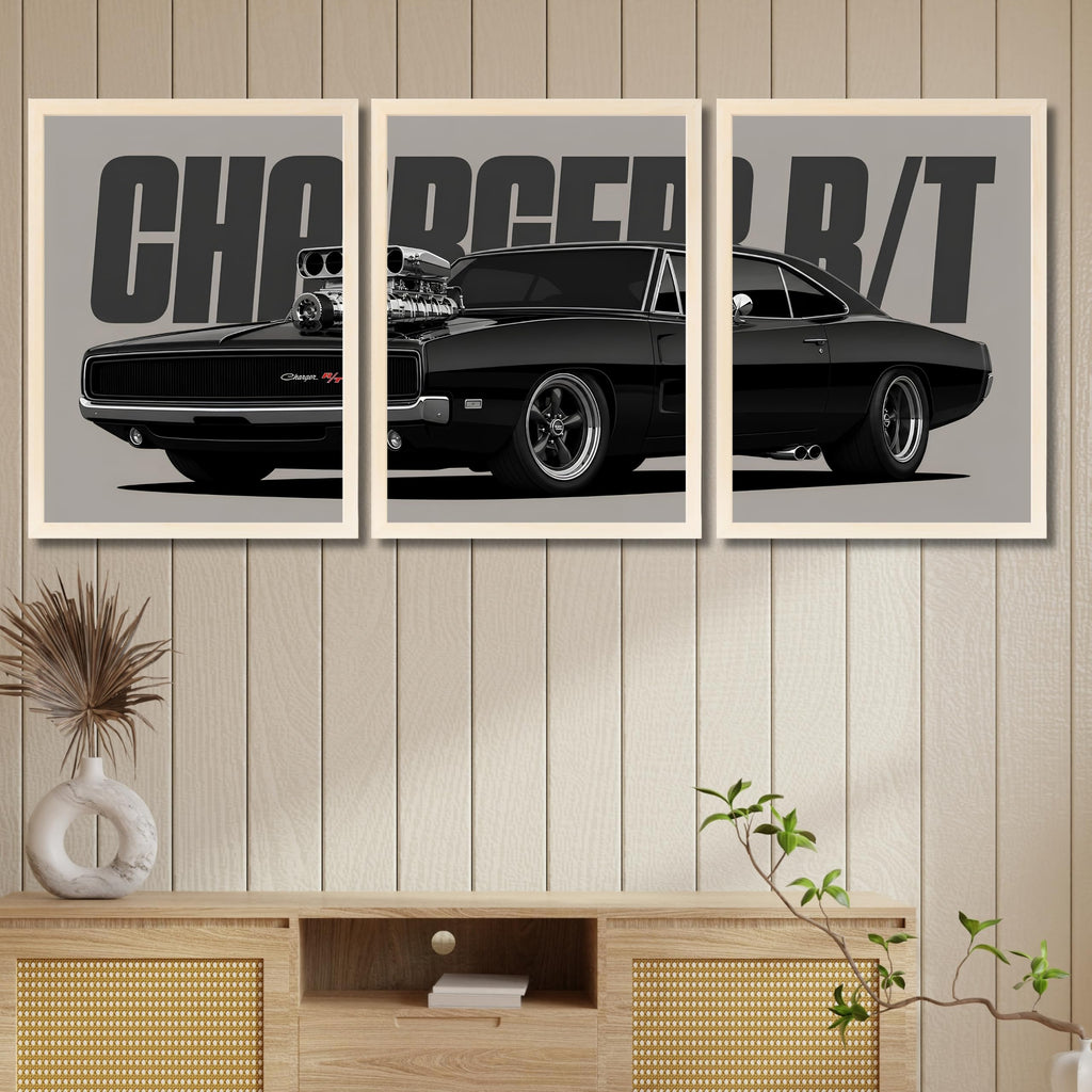 VENUXE ARTS Set Of 3 Big Sports Cars Framed Posters Gift Items for Boys Room Wall Decoration Bedroom Living Room Office Studio Décor | Car Poster Frame for Wall Décor