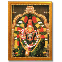 CRAFT QUEST Vijayawada Kanaka Durga Devi Durgamma Wall Photo Framed | South God Frame for Home, Office, Temple & Gifting