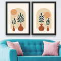 CRAFT QUEST 2 Piece Set of Wall Art poster Frame Painting for Wall Decoration With Acrylic Glass, living room, Home, Restraunt, Office