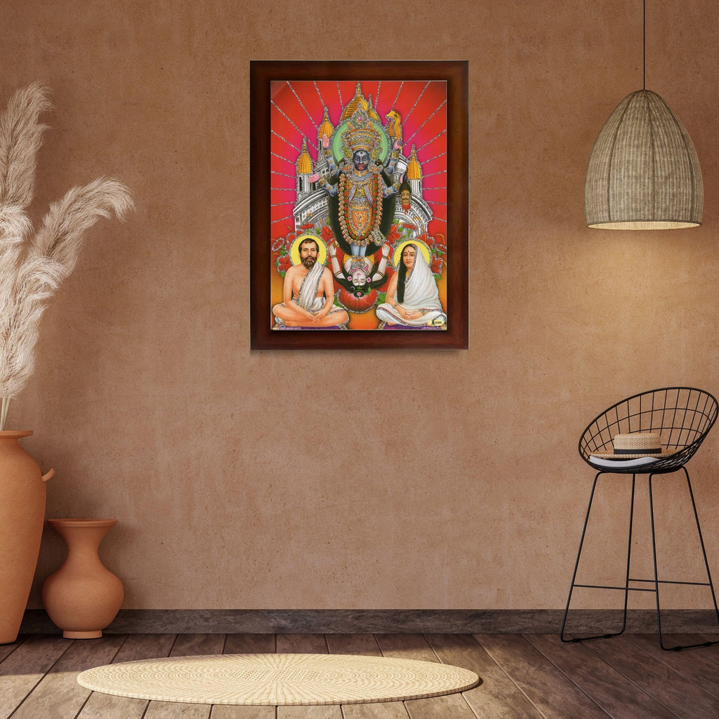 CRAFT QUEST Kali Mata photo with frame, God Religious Framed With Acrylic Glass