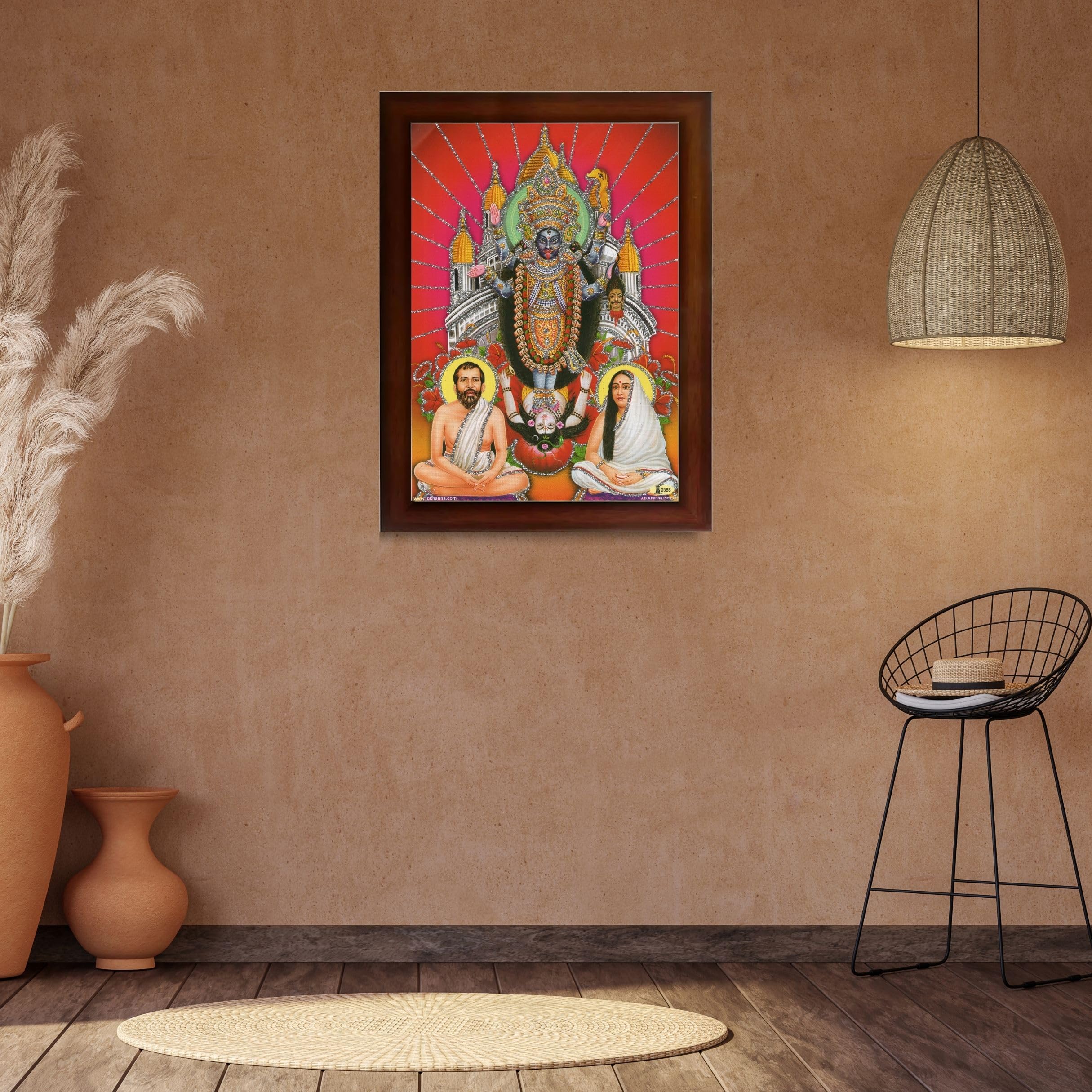 CRAFT QUEST Kali Mata photo with frame, God Religious Framed With Acrylic Glass