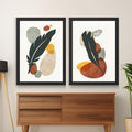CRAFT QUEST Wall Art Decor Paintings | Set of 2 BOTONICAL Wall Art Frames for Home Decoration | Ideal for Living Room, Bedroom & Office