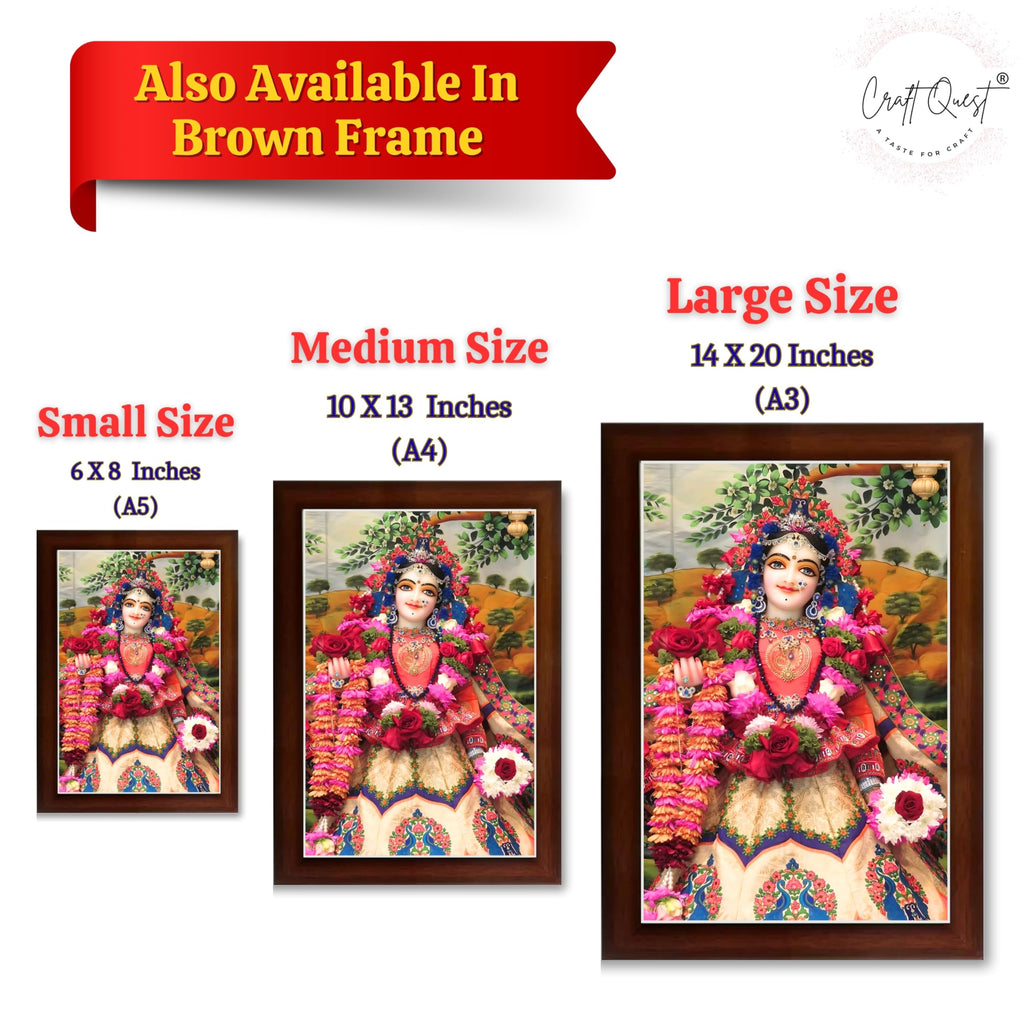 CRAFT QUEST Shri Radha Rani Shringaar Darshan in Vrindavan Frame