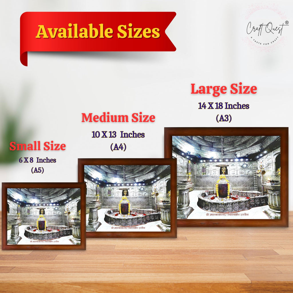 CRAFT QUEST Mahakal Shivling Photo Frame Shiv Mahakaleshwar Bholenath Mahakal Photo Frame, Religious Photo Frame
