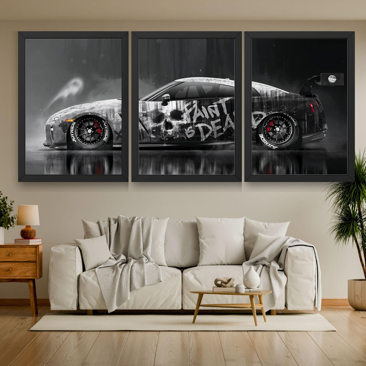 VENUXE ARTS Set Of 3 Big Sports Cars Framed Posters Gift Items for Boys Room Wall Decoration Bedroom Living Room Office Studio Décor | Car Poster Frame for Wall Décor