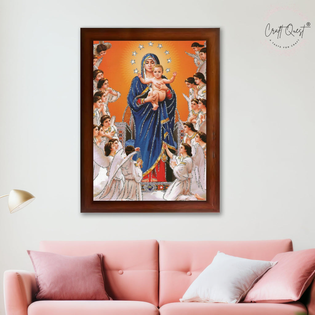 CRAFT QUEST Lord Jesus Christ Painting Aesthetic Hanging Photo Frame Decorative Item Home Decoration and Wall Decor for Living Room and Bedroom