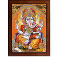 CRAFT QUEST Lord Ganpati Ganesha Modern Wall Art Painting With Frame, Home and Office Decor Item