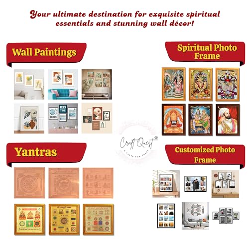 CRAFT QUEST Bageshwar Dham Balaji Photo Frame (10X13 inch, Big Size photo Religious Frame with Acrylic glass)