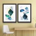 CRAFT QUEST Wall Art Decor Paintings | Set of 2 Wall Art Frames for Home Decoration | Ideal for Living Room, Bedroom & Office (Style 116)