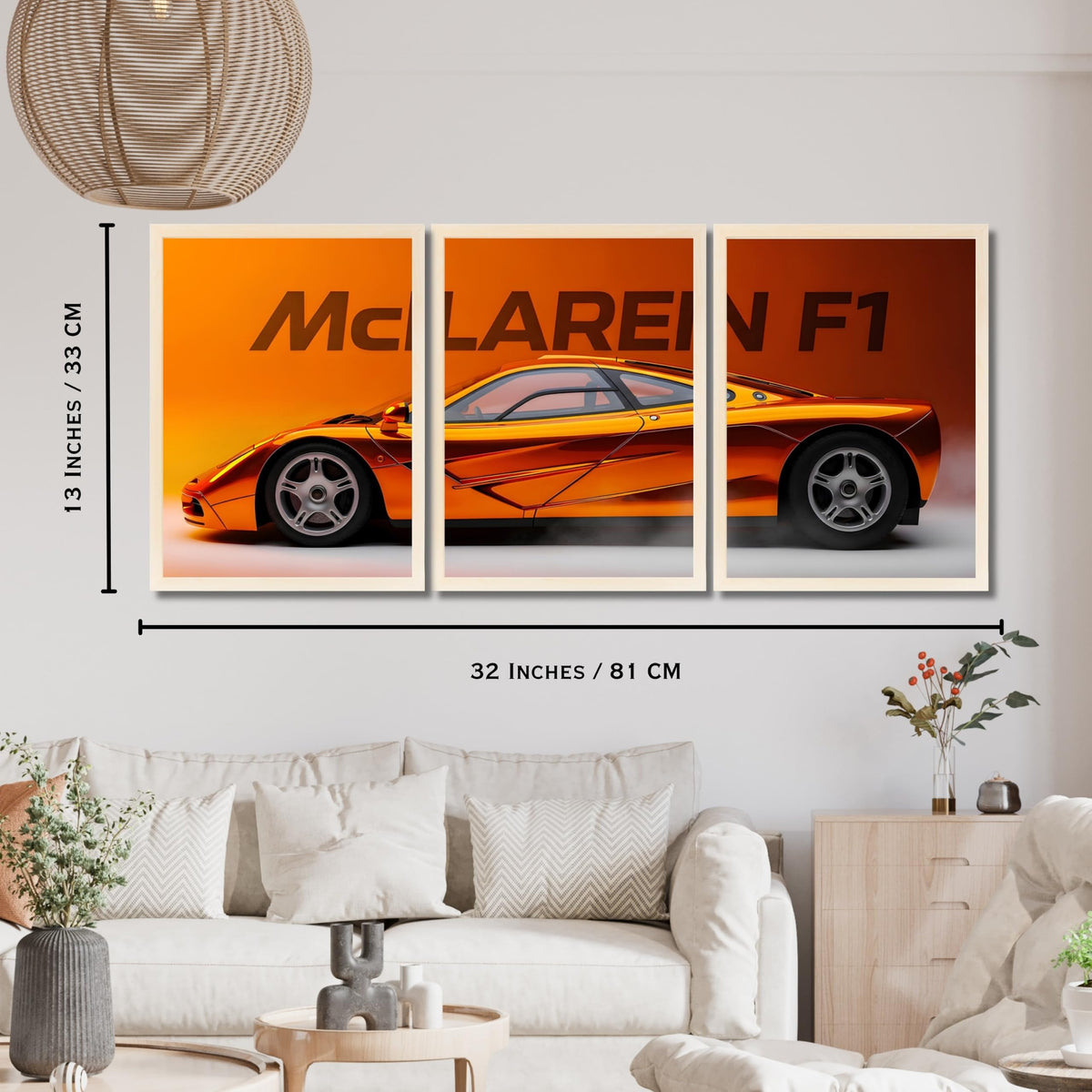VENUXE ARTS Set Of 3 Big Sports Cars Framed Posters Gift Items for Boys Room Wall Decoration Bedroom, Living Room, Office, Studio Décor | Car Poster Frame for Wall Décor