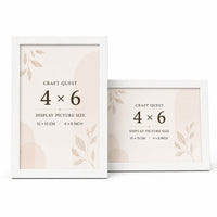 CRAFT QUEST 4X6 Inch Size synthetic Wall Mount Photo frames Single For Home Decoration, Living Room, Office Decoration (Natural, Set of 1)
